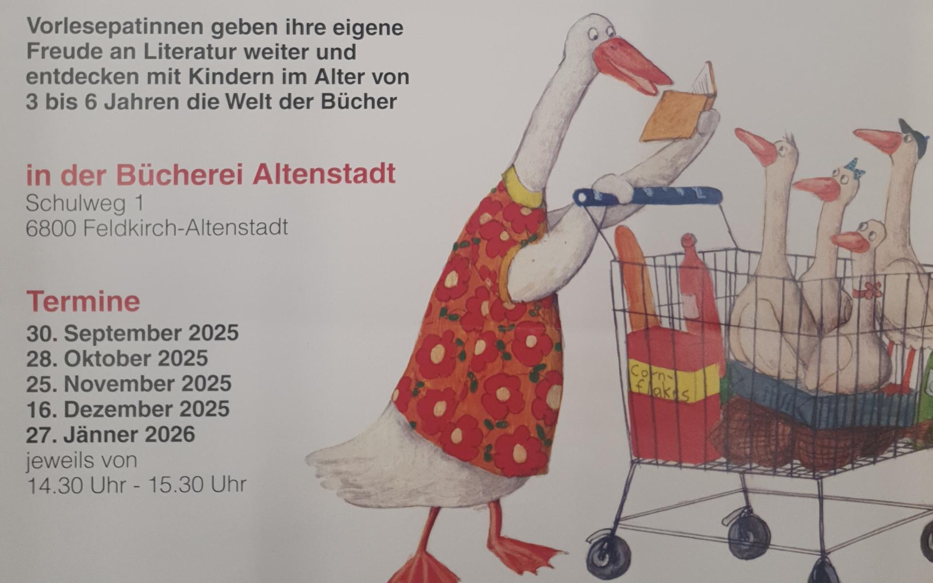Plakat mit Terminen